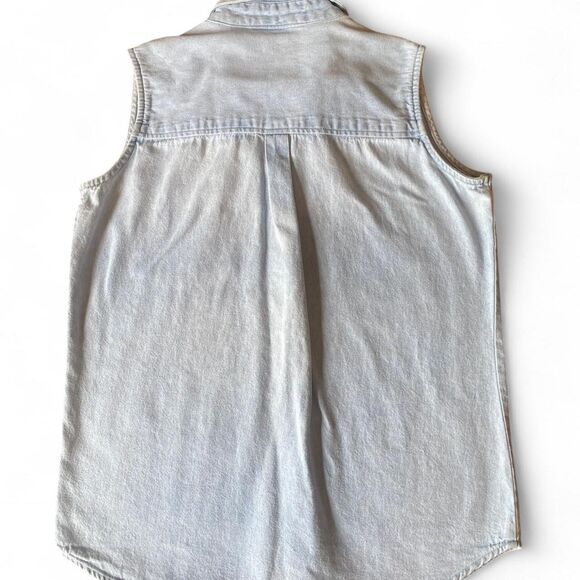 90s 00s vintage denim button up tank - Picture 2 of 7